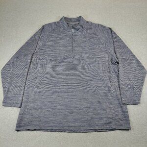 Tommy Bahama Men 3XLB Quarter Zip Pullover Navy Gray Golf Performance Big & Tall